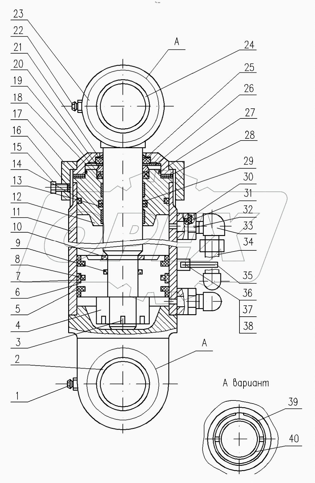  Гидроцилиндр с арматурой