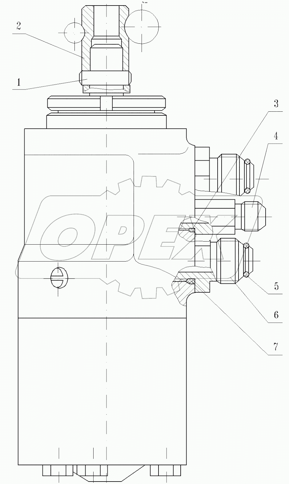  Руль гидравлический с арматурой