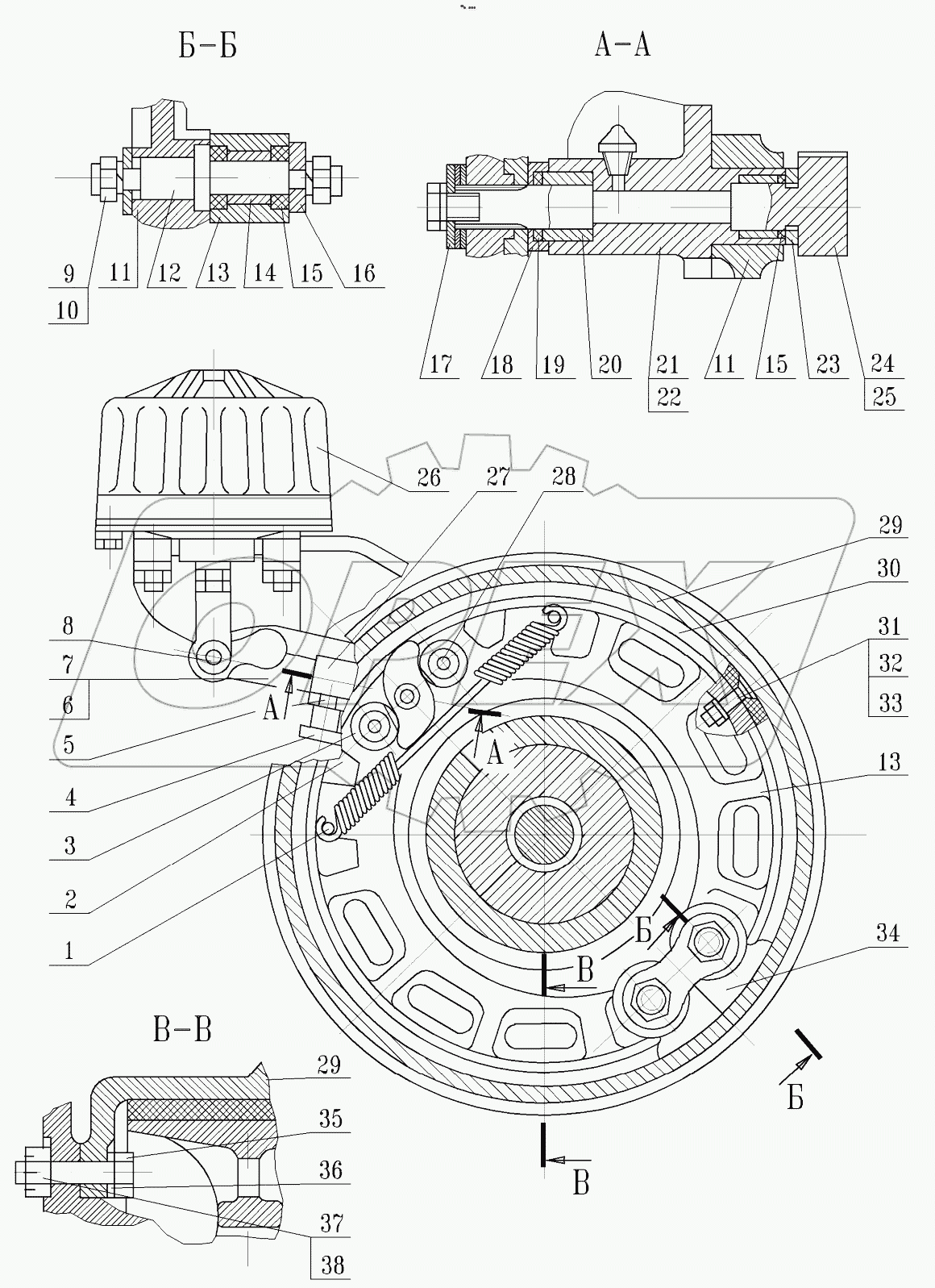  Тормоз колесный