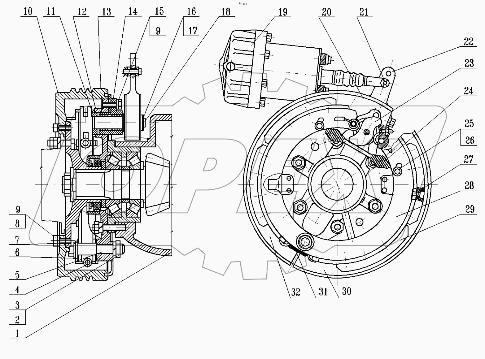  Установка ручного тормоза