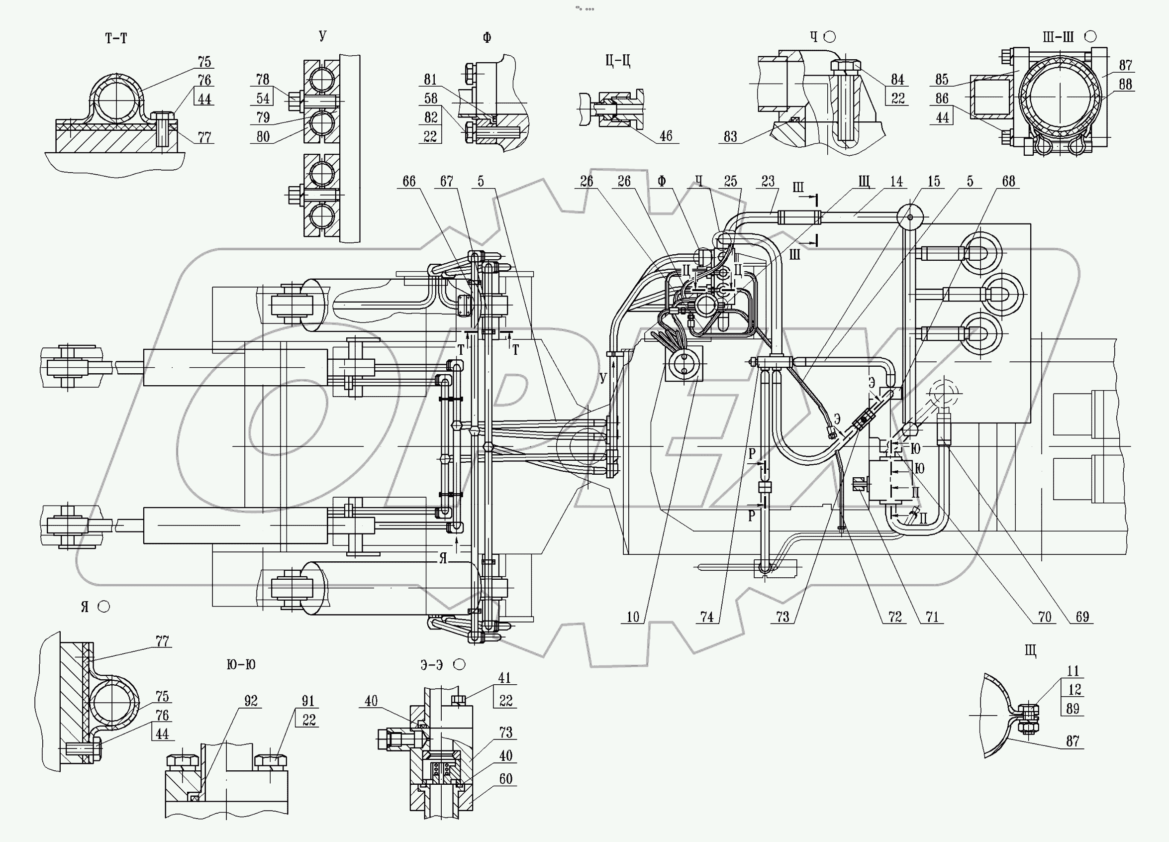  Установка гидросистемы