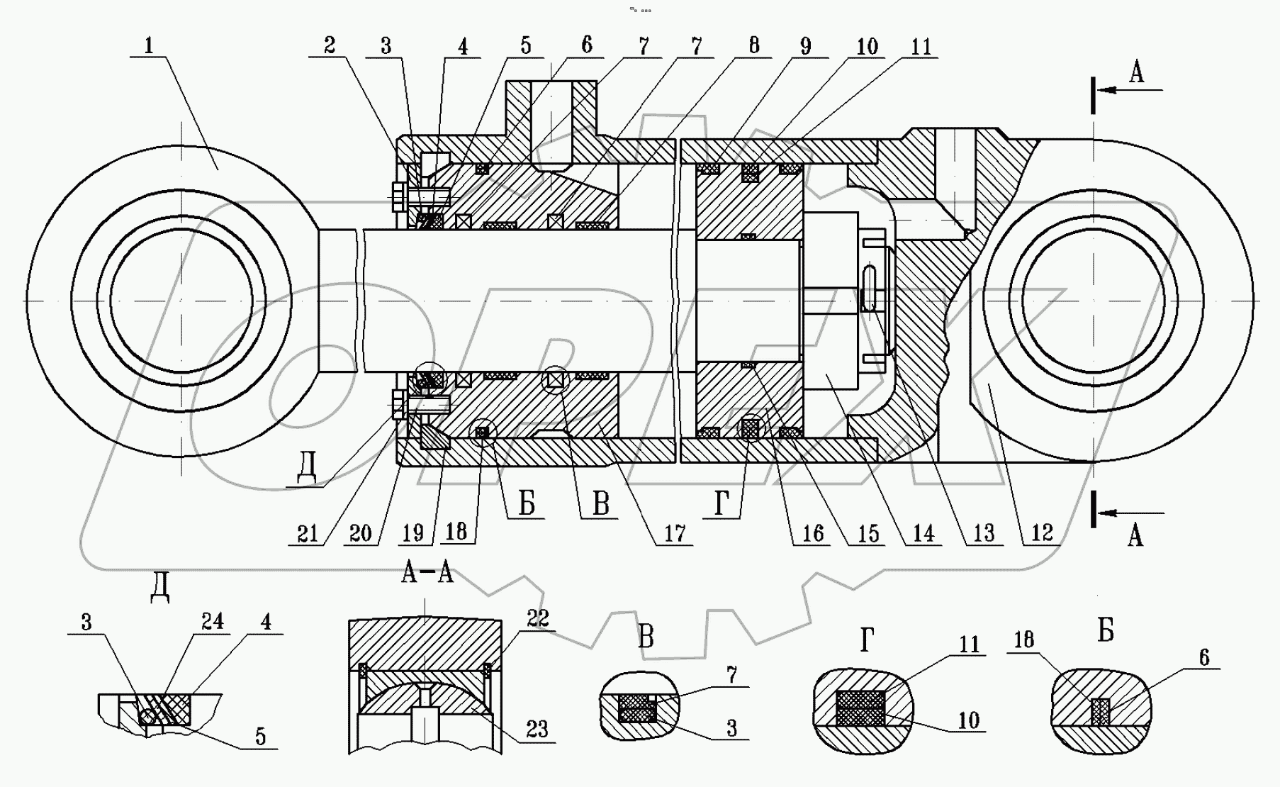  Гидроцилиндр стрелы