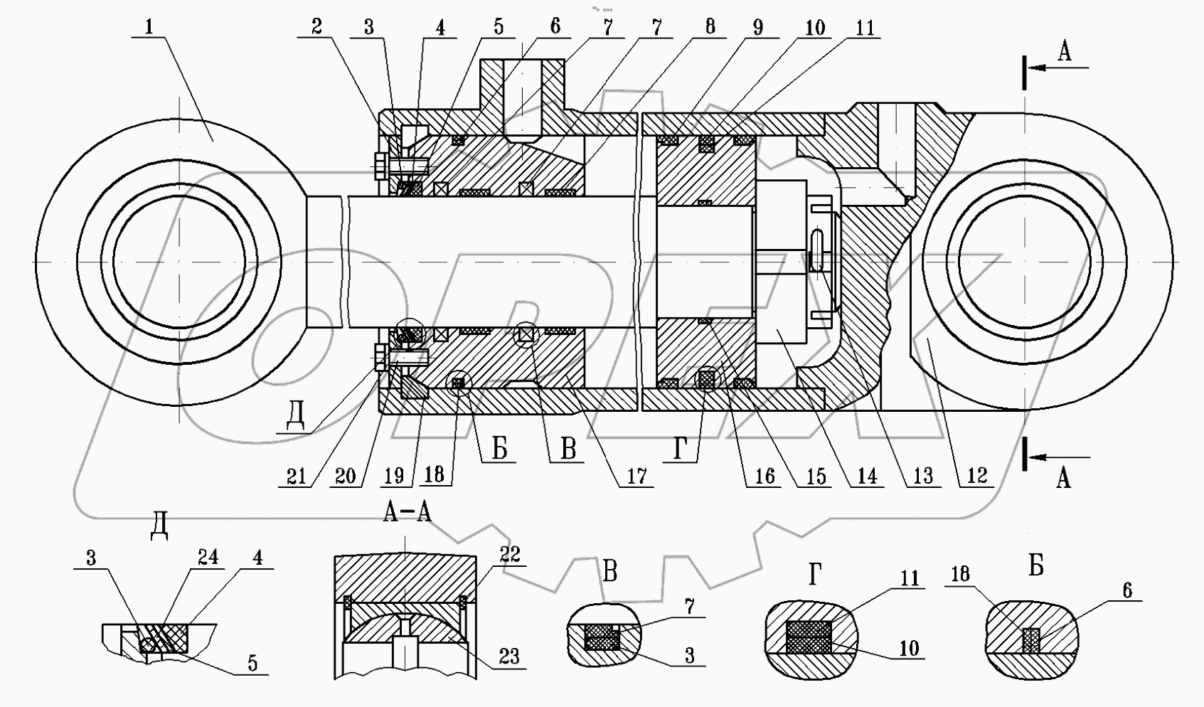  Гидроцилиндр ковша