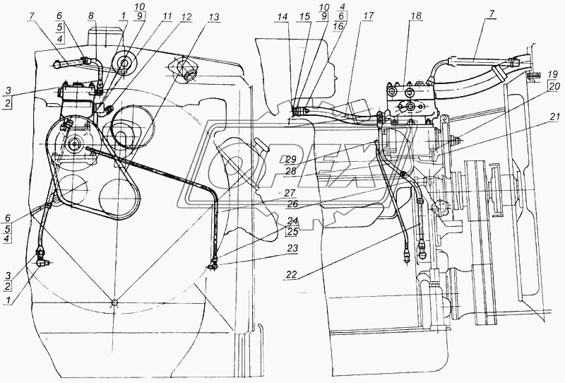 Установка компрессора 6441-3500009