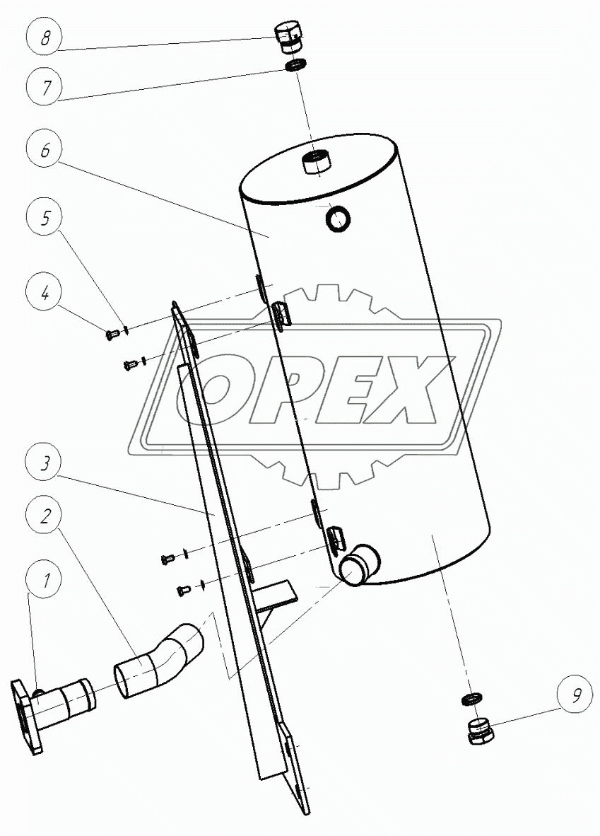 Установка гидробака ОПТ-9195.16.00.000