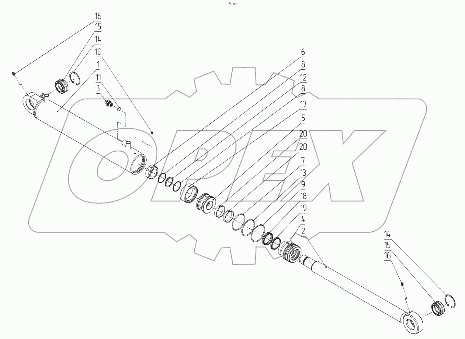  Гидроцилиндр рукояти