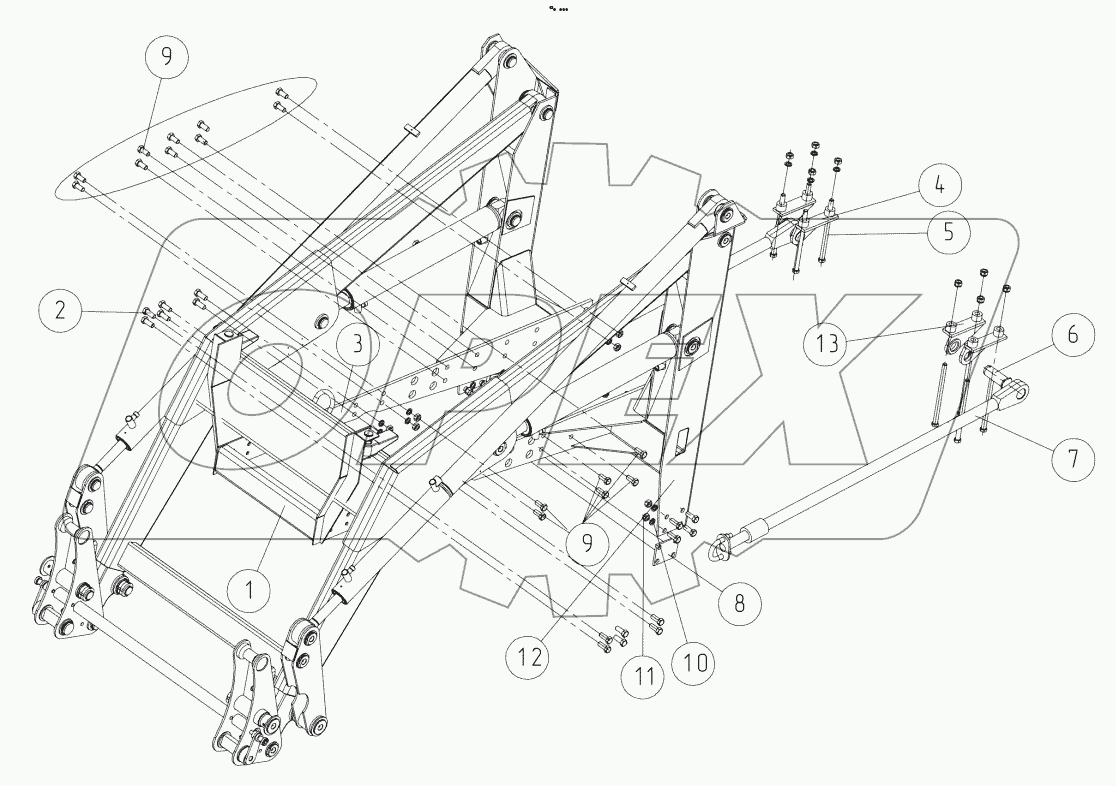  Присоединение к раме трактора
