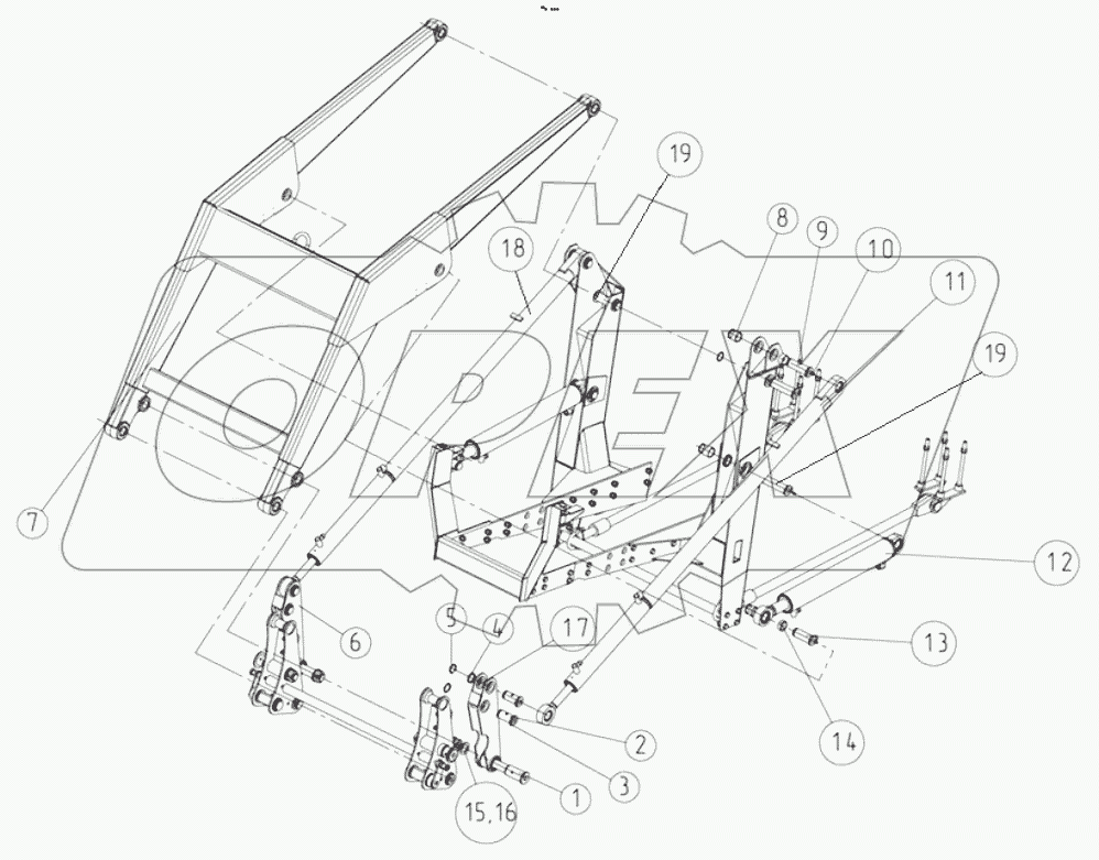 Установка стрелы