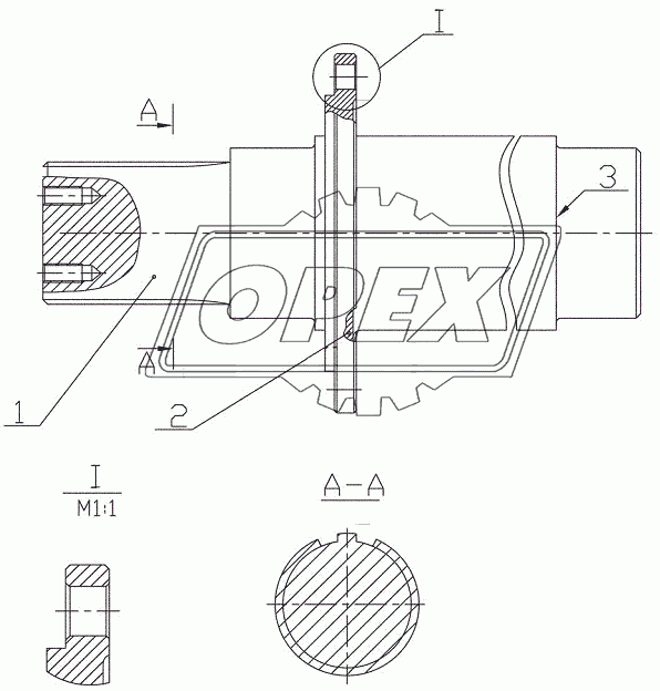 Вал (Корпус редуктора БГМ 1)