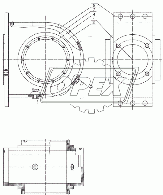 Корпус редуктора БГМ 1