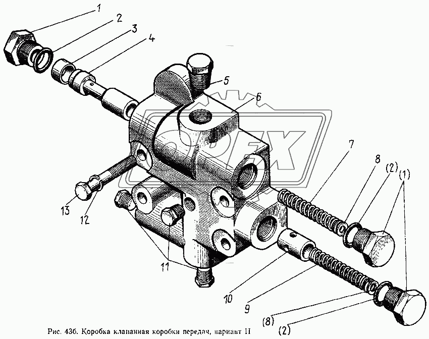 Коробка клапанная коробки передач (вариант 2)