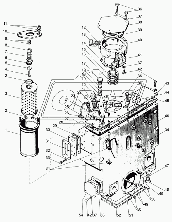 Бак масляный и фильтр