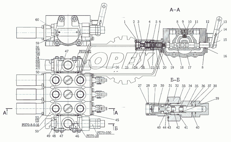 Гидрораспределитель РП70