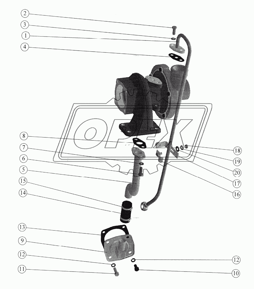 Маслопроводы турбокомпрессора (Д-245С)