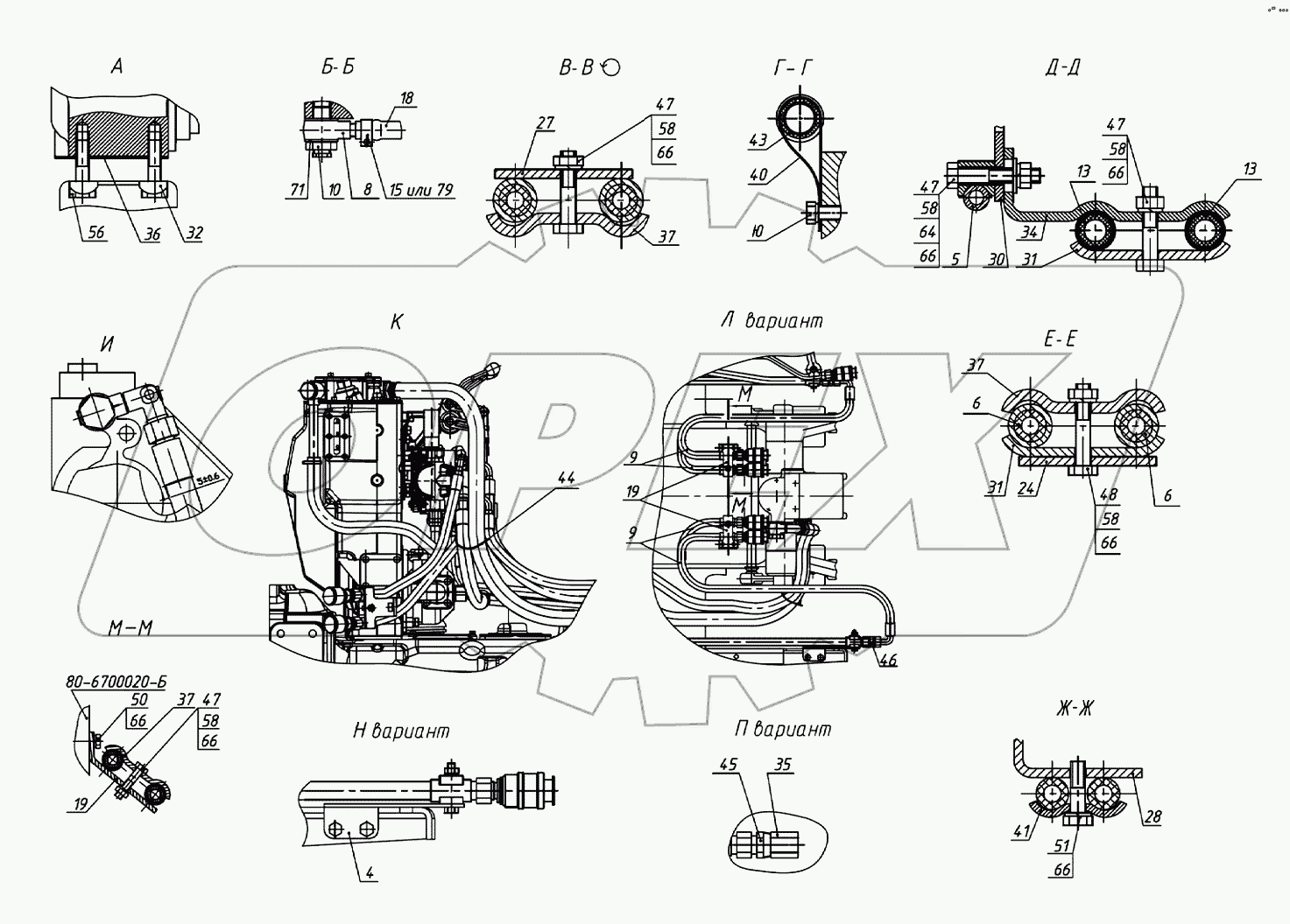 Гидросистема Р1221-4600010