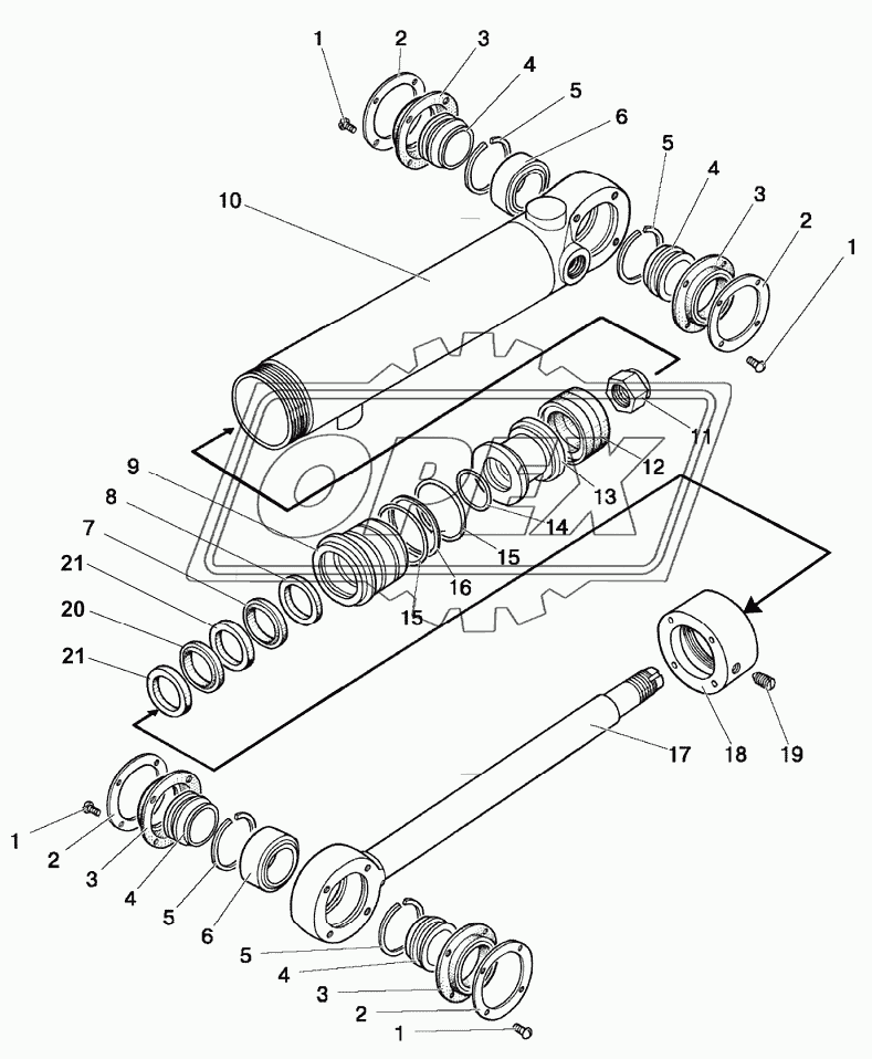 Гидроцилиндр Ц63 (63x30-200)