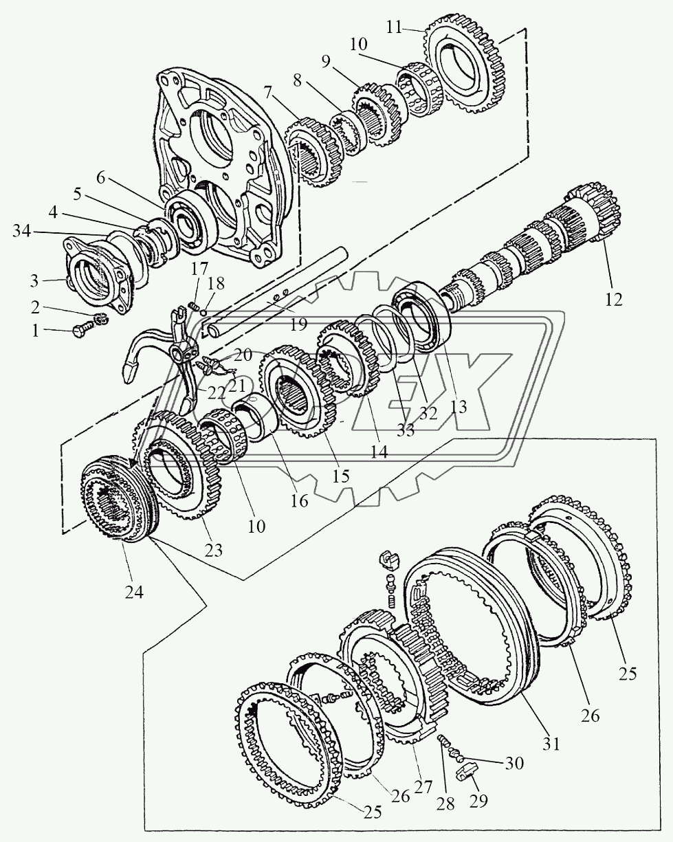 Вал промежуточный (24F+12R)