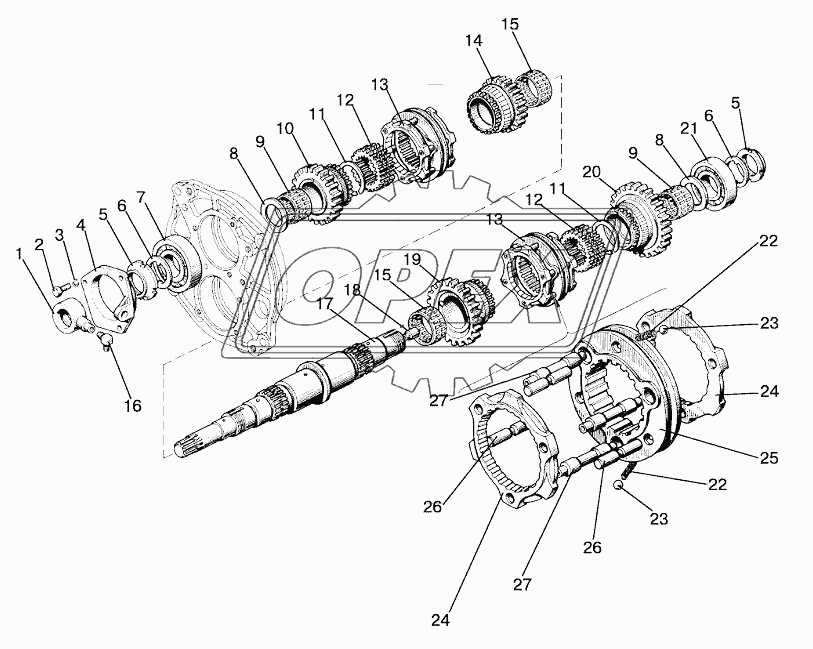 Коробка передач. Вал первичный