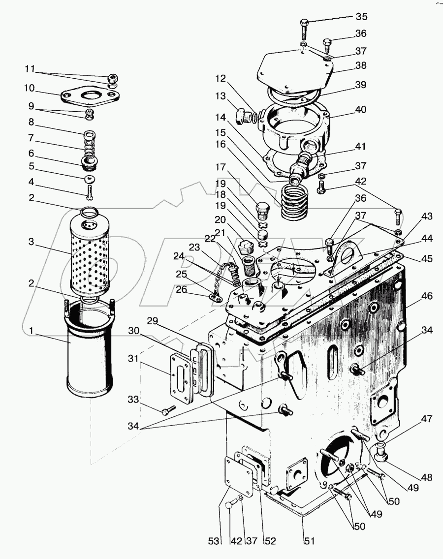 Корпус гидросистемы и фильтр