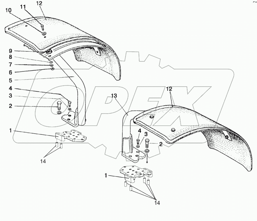 Крылья передних колес