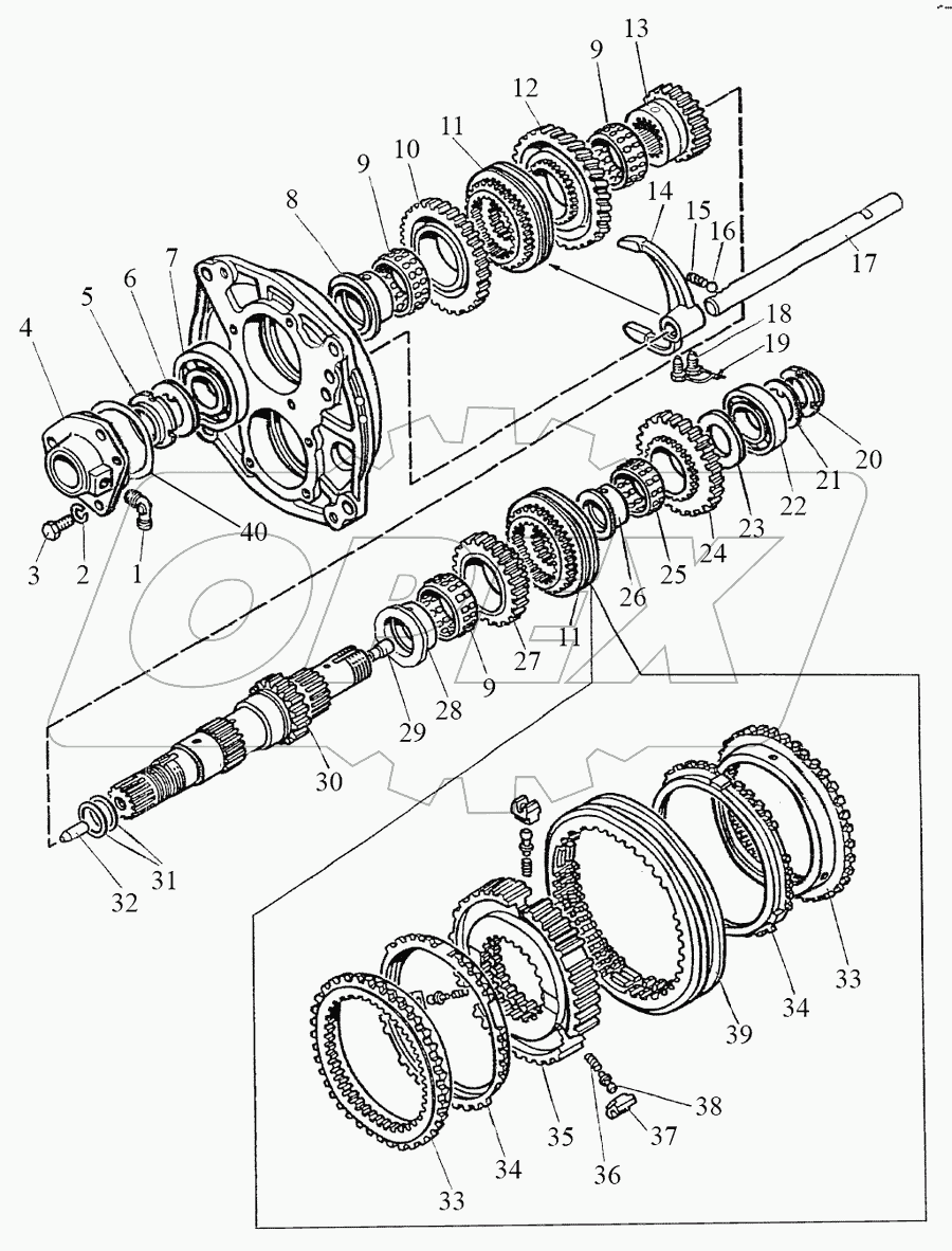 Вал первичный