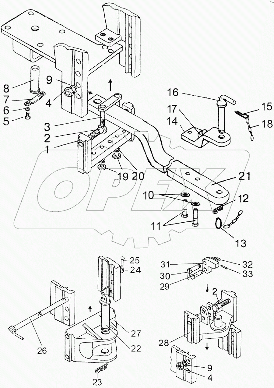Тягово-сцепное устройство (варианты комплектации)