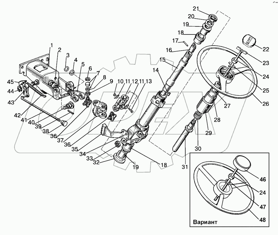 Колонка рулевая