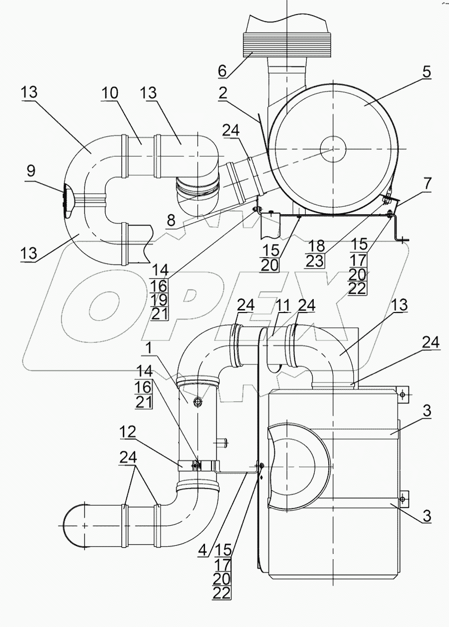 Установка воздухоочистителя