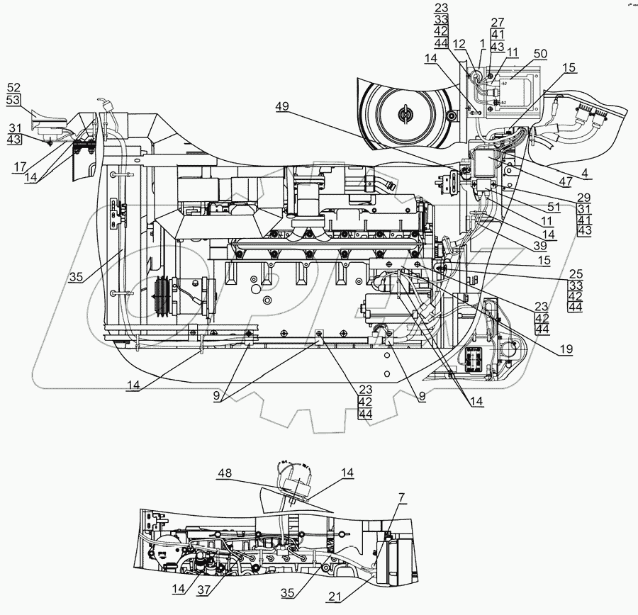 Электрооборудование по двигателю