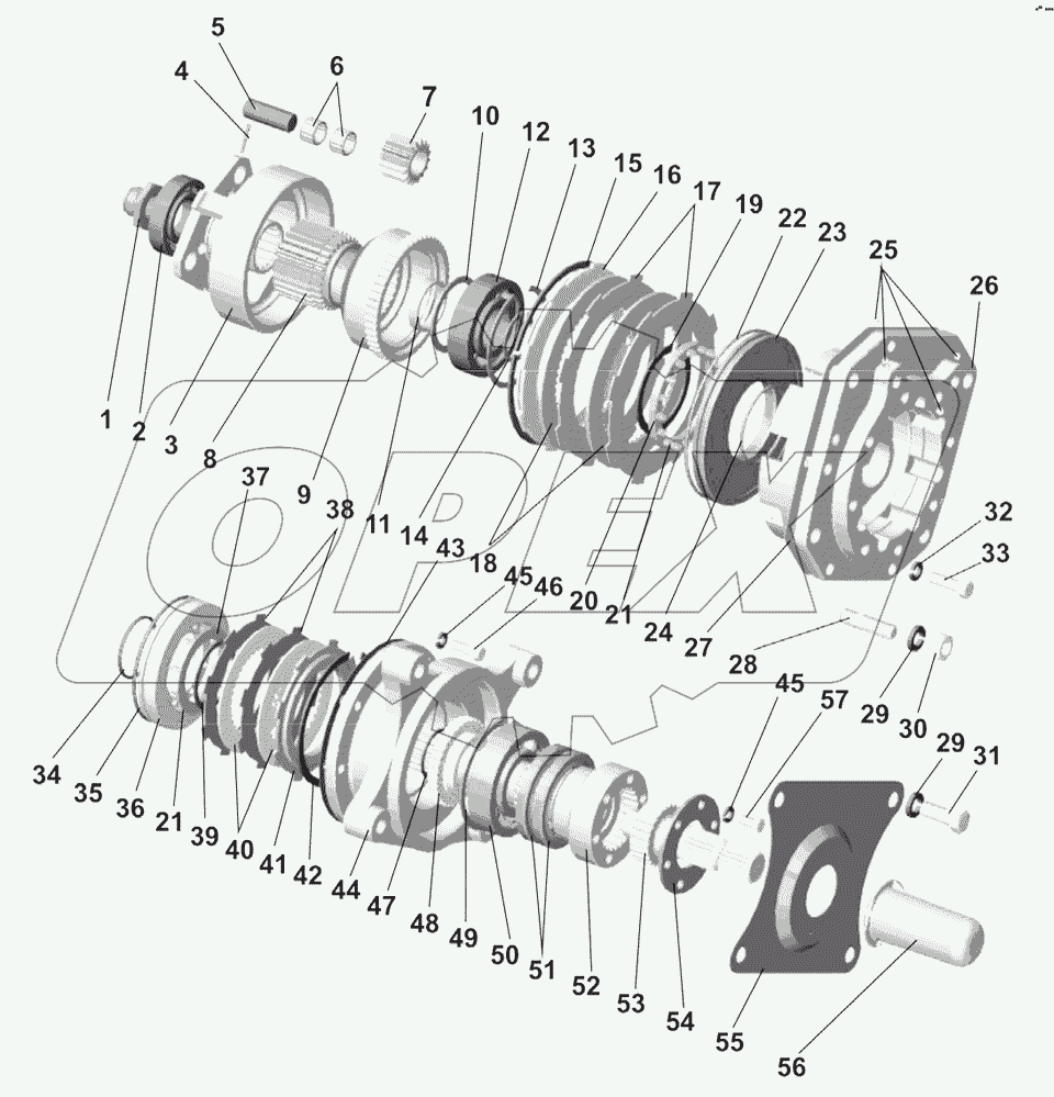 Вал отбора мощности задний