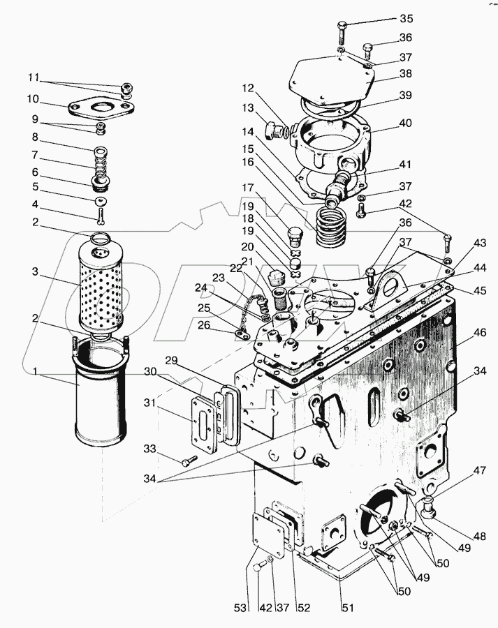 Корпус гидросистемы и фильтр