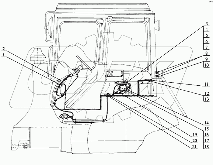 Управление задним навесным устройством