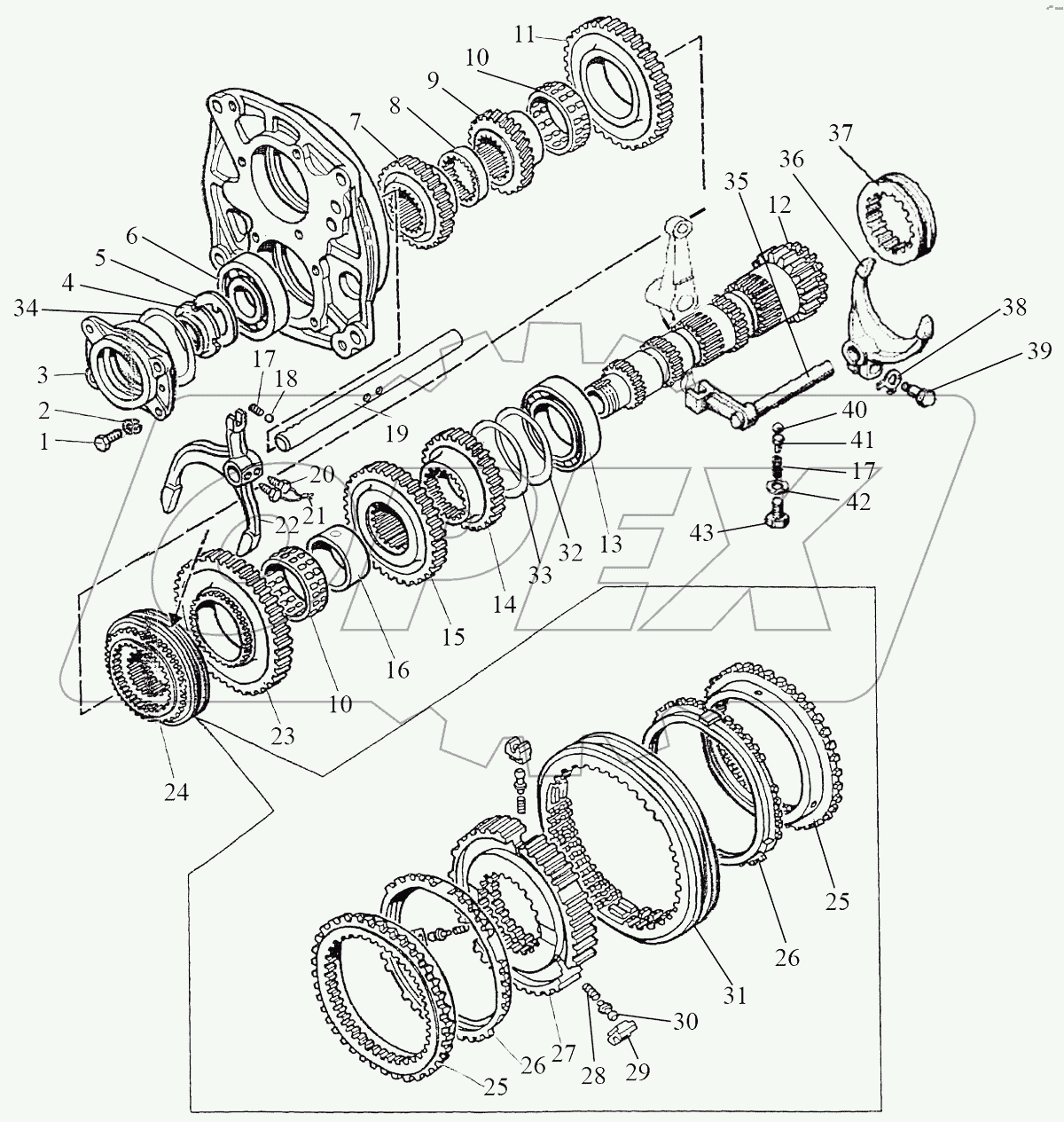 Вал промежуточный (24F+12R)