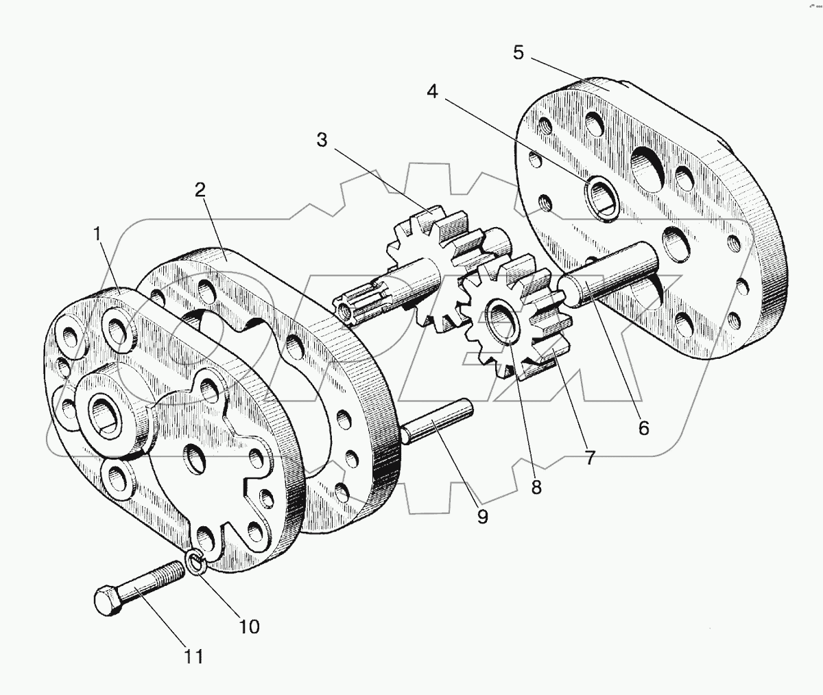 Насос масляный шестеренный