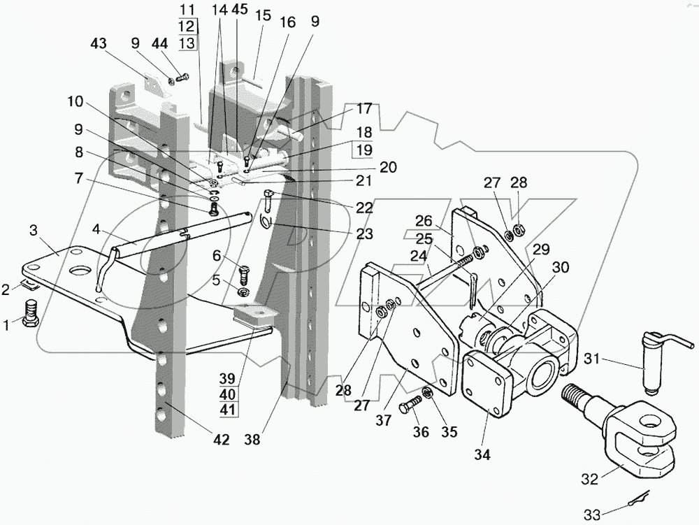 Тягово-сцепное устройство