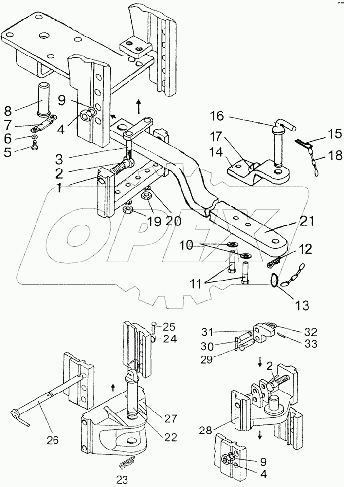 Тягово-сцепное устройство (варианты комплектации)