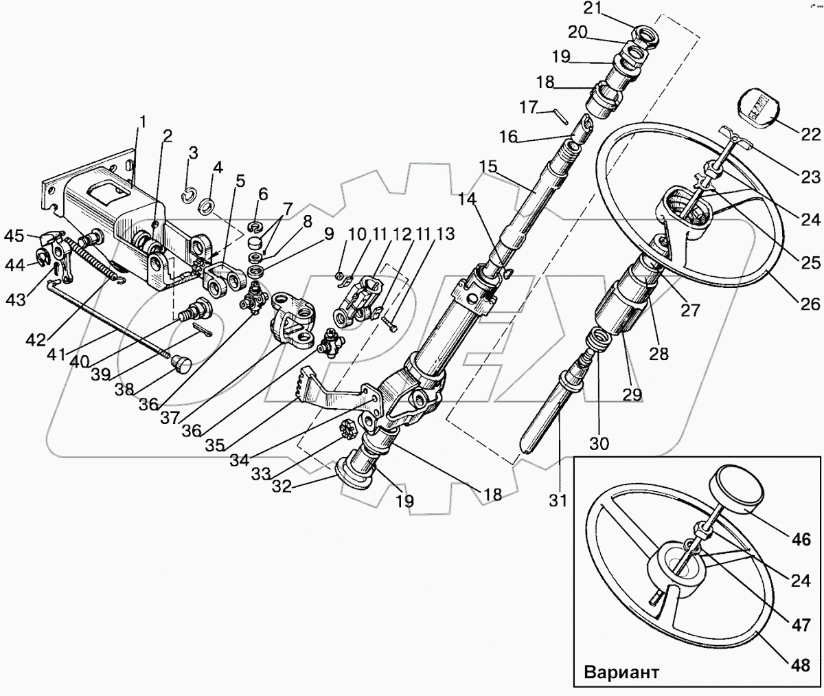 Колонка рулевая