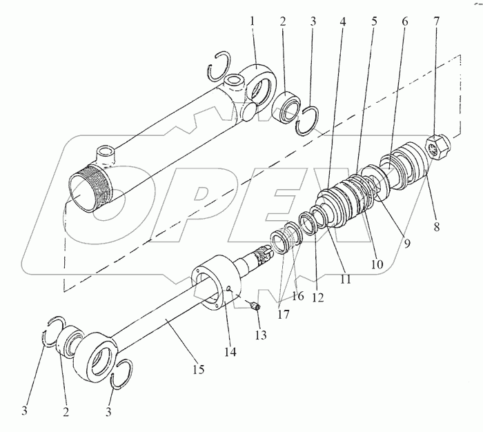 Гидроцилиндр 50х25-200