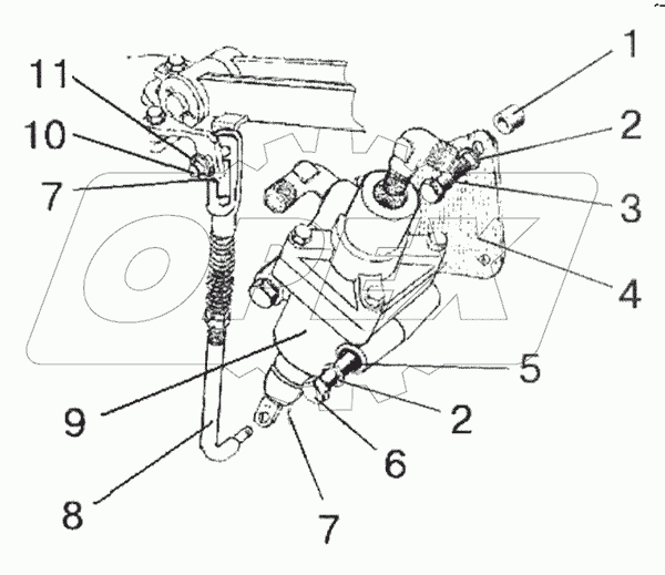 Кран тормозной
