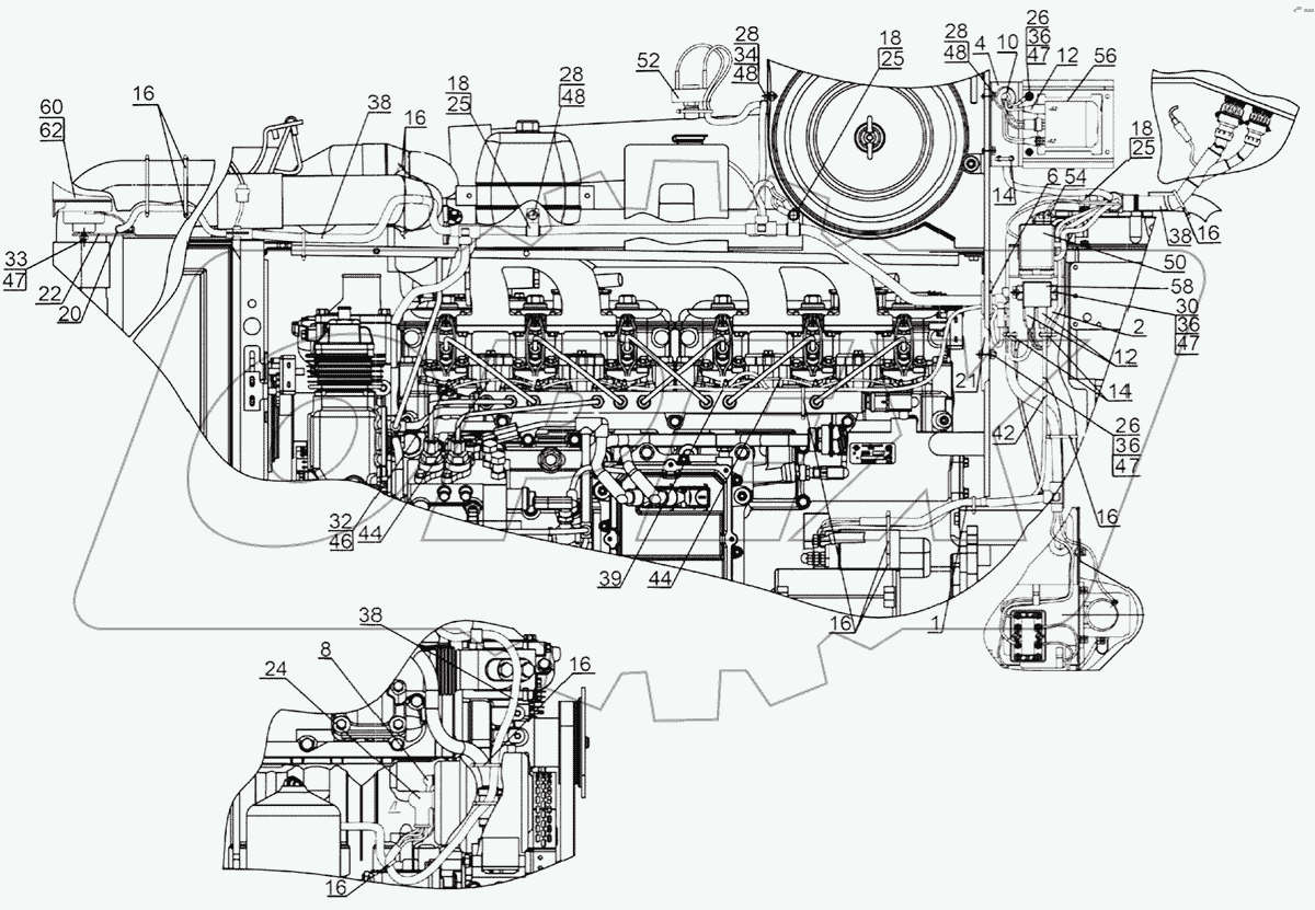 Электрооборудование по двигателю
