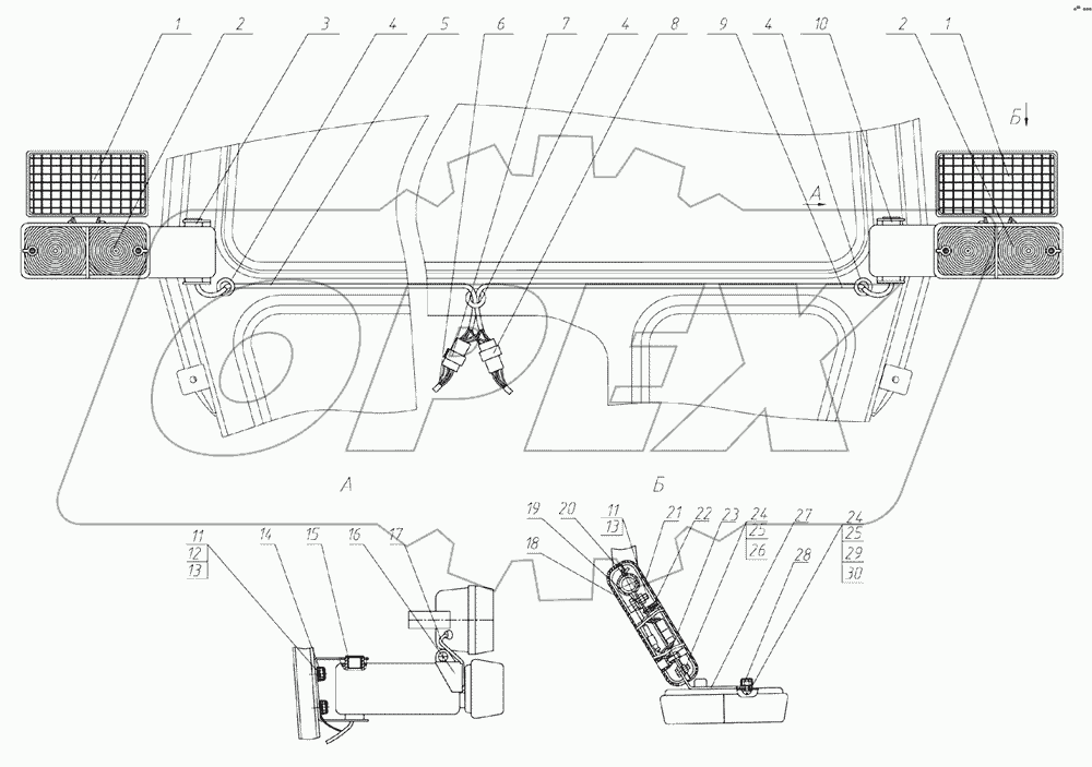 Установка фонарей передних с дорожными фарами