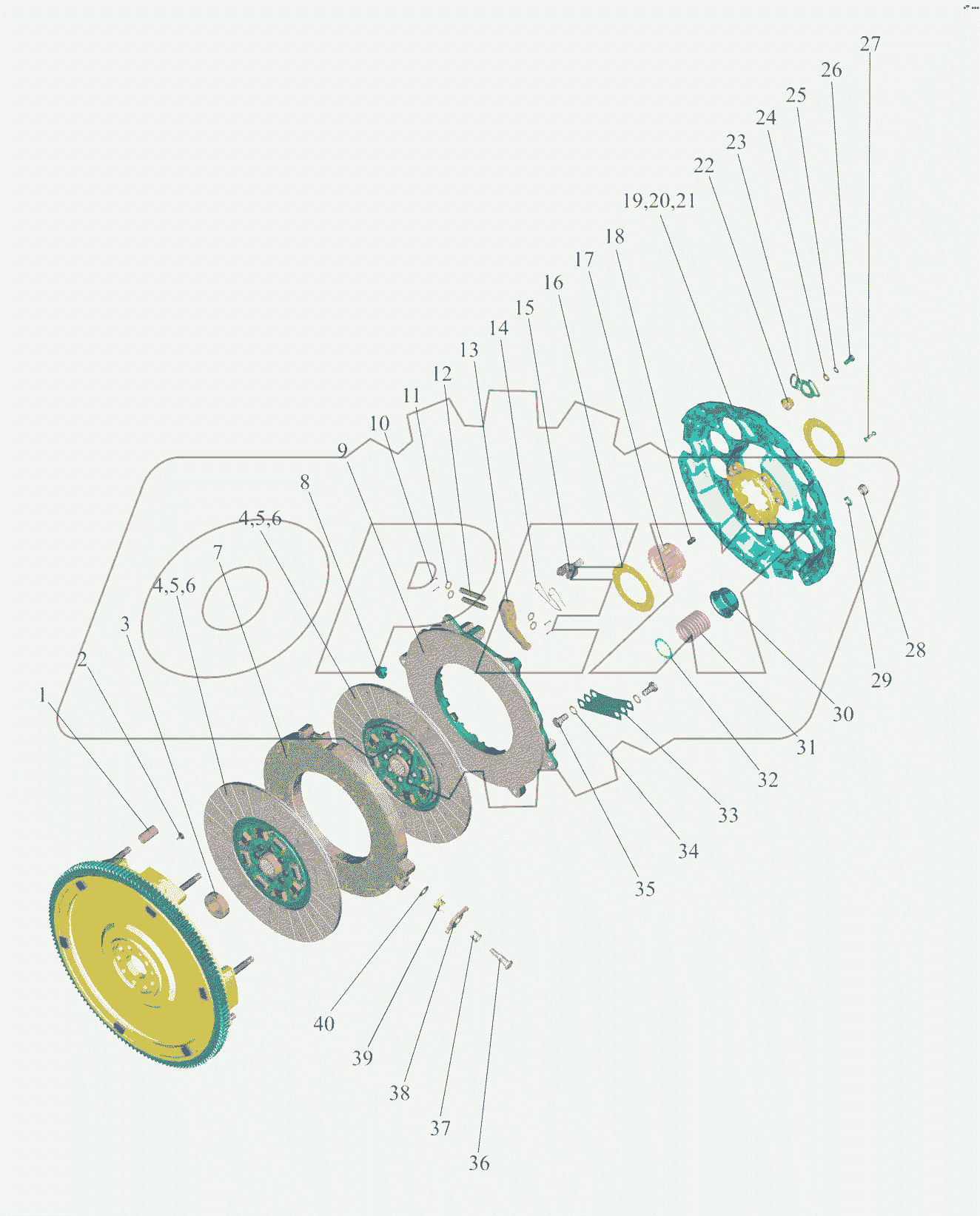 Установка сцепления 260.1-1005009