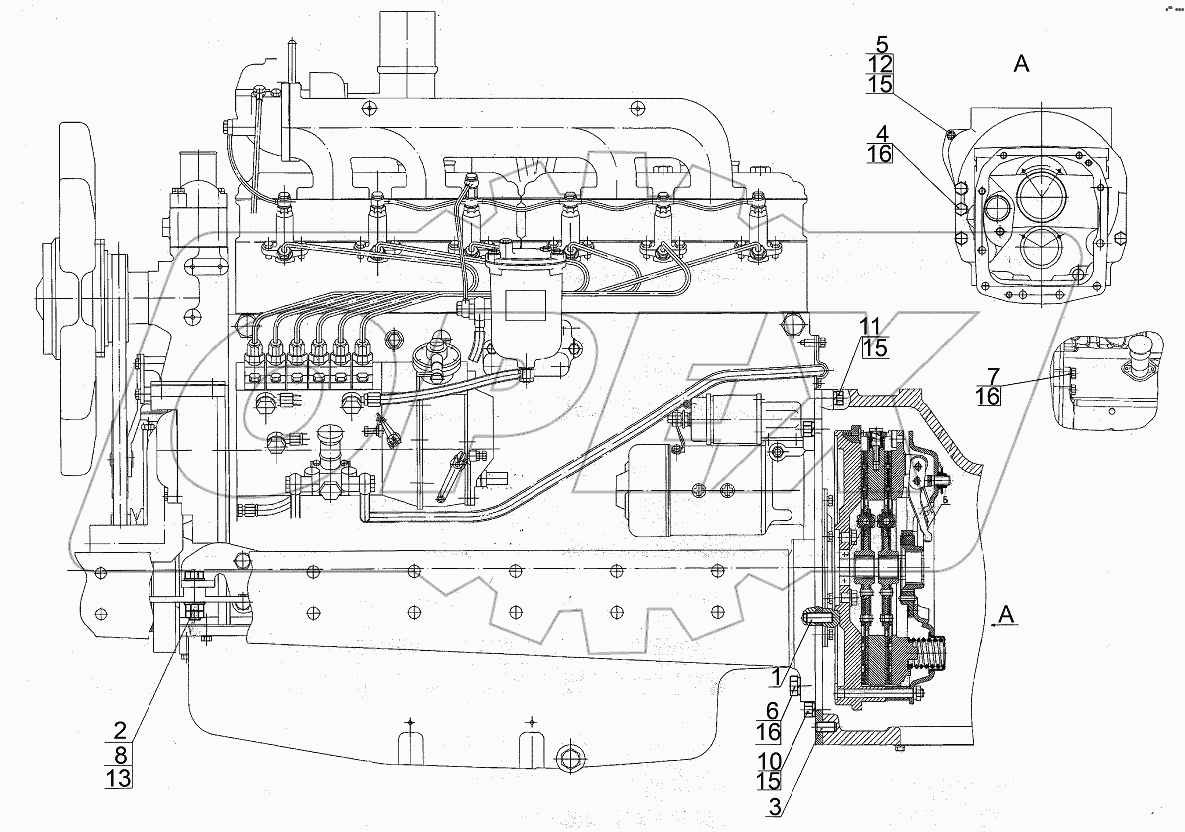 Установка двигателя