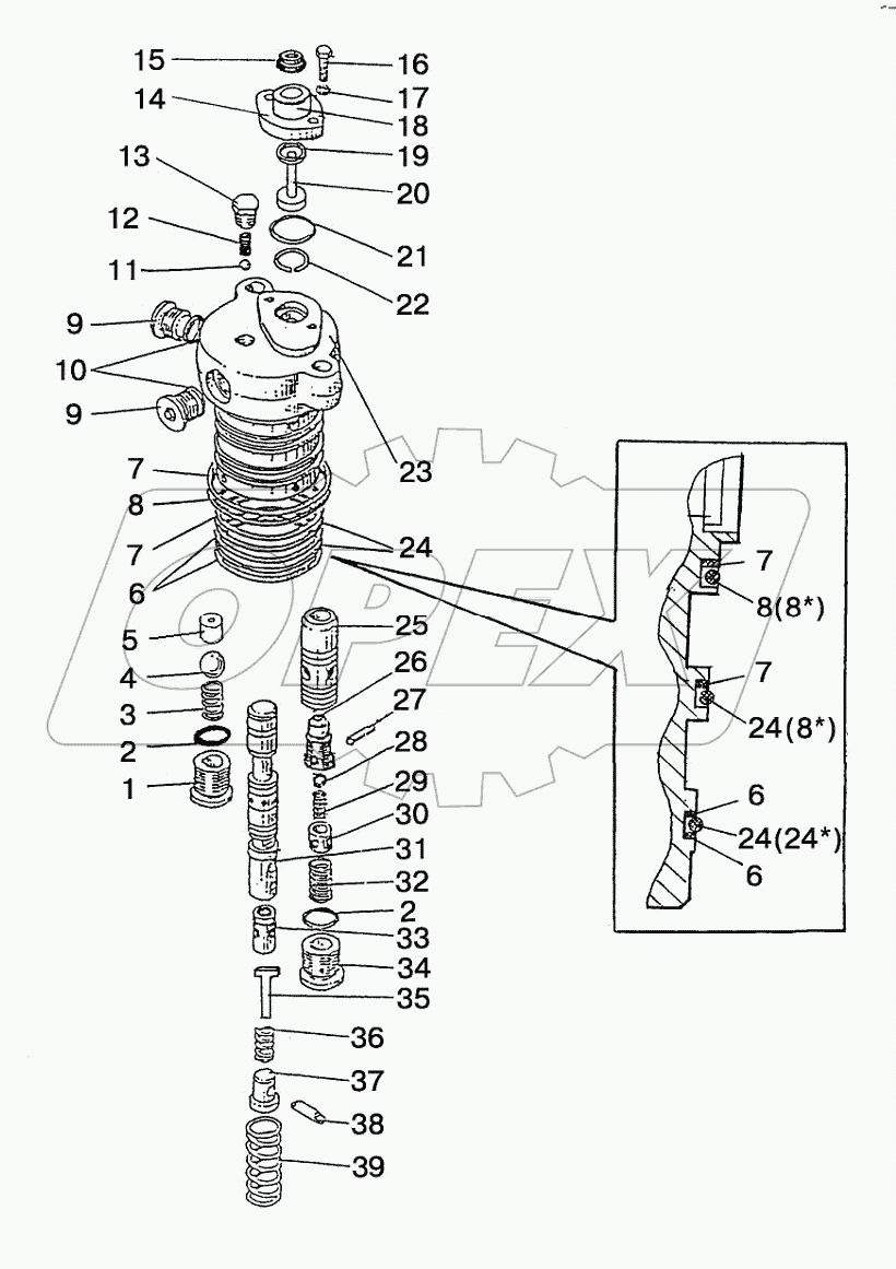 Распределитель гидроподъемника