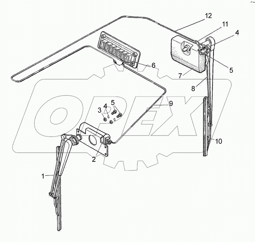 Установка стеклоочистителя