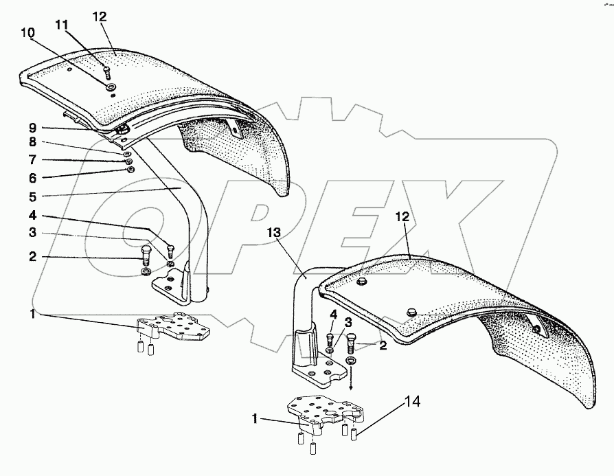 Крылья передних колес