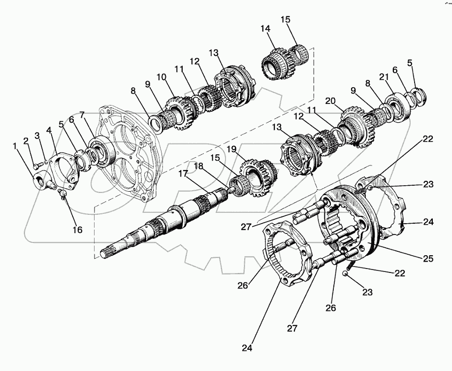 Вал первичный (16F+8R)