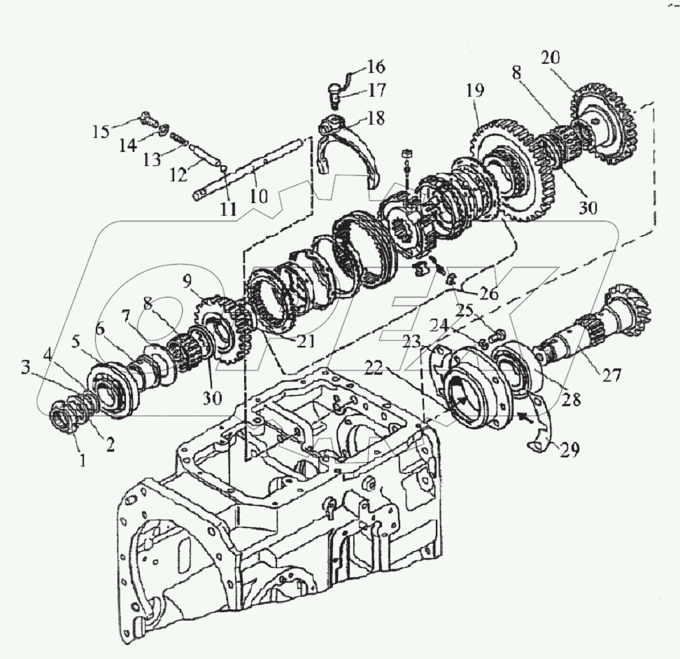Вал вторичный (24F+12R)