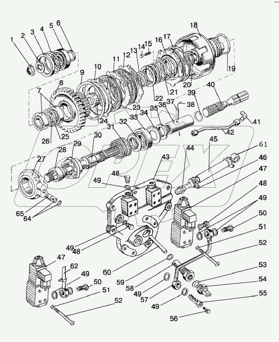 Привод переднего ведущего моста