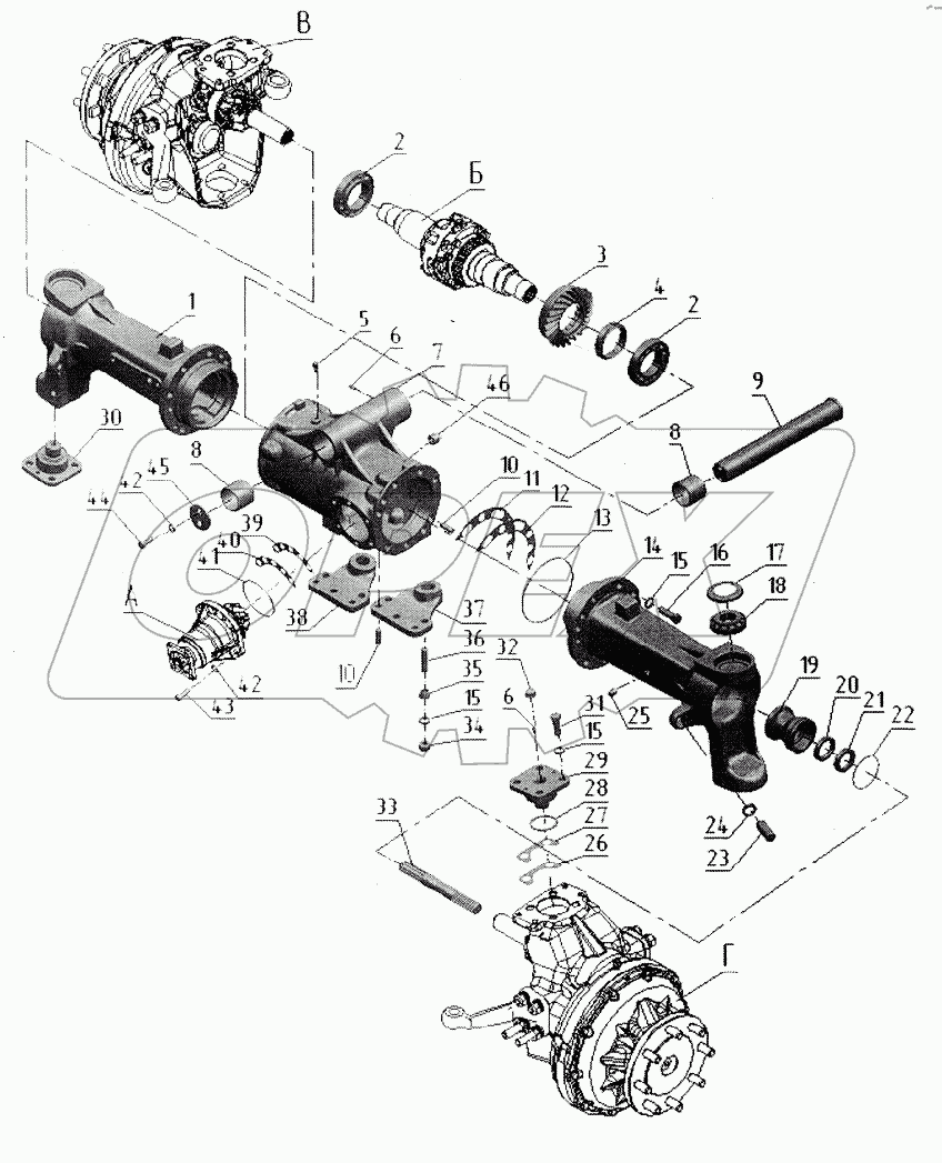 Передний ведущий мост